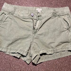 J Crew olive green shorts